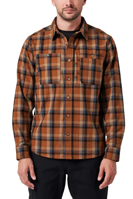 LONG SLEEVE FRAMEWORK YARN DYED PLAID FLANNEL SHIRT, image 1