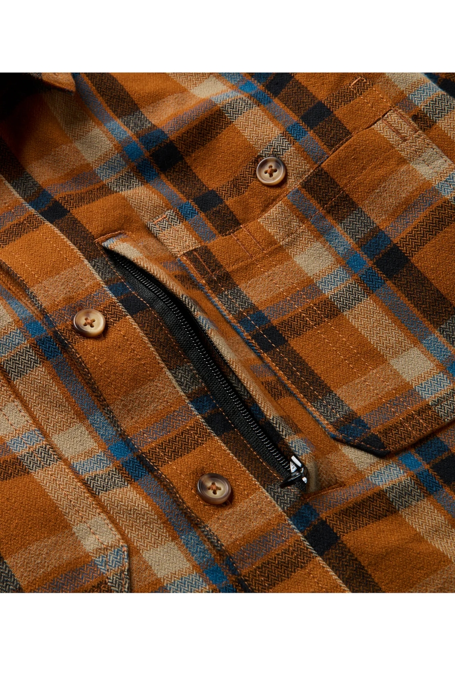 LONG SLEEVE FRAMEWORK YARN DYED PLAID FLANNEL SHIRT, image 3