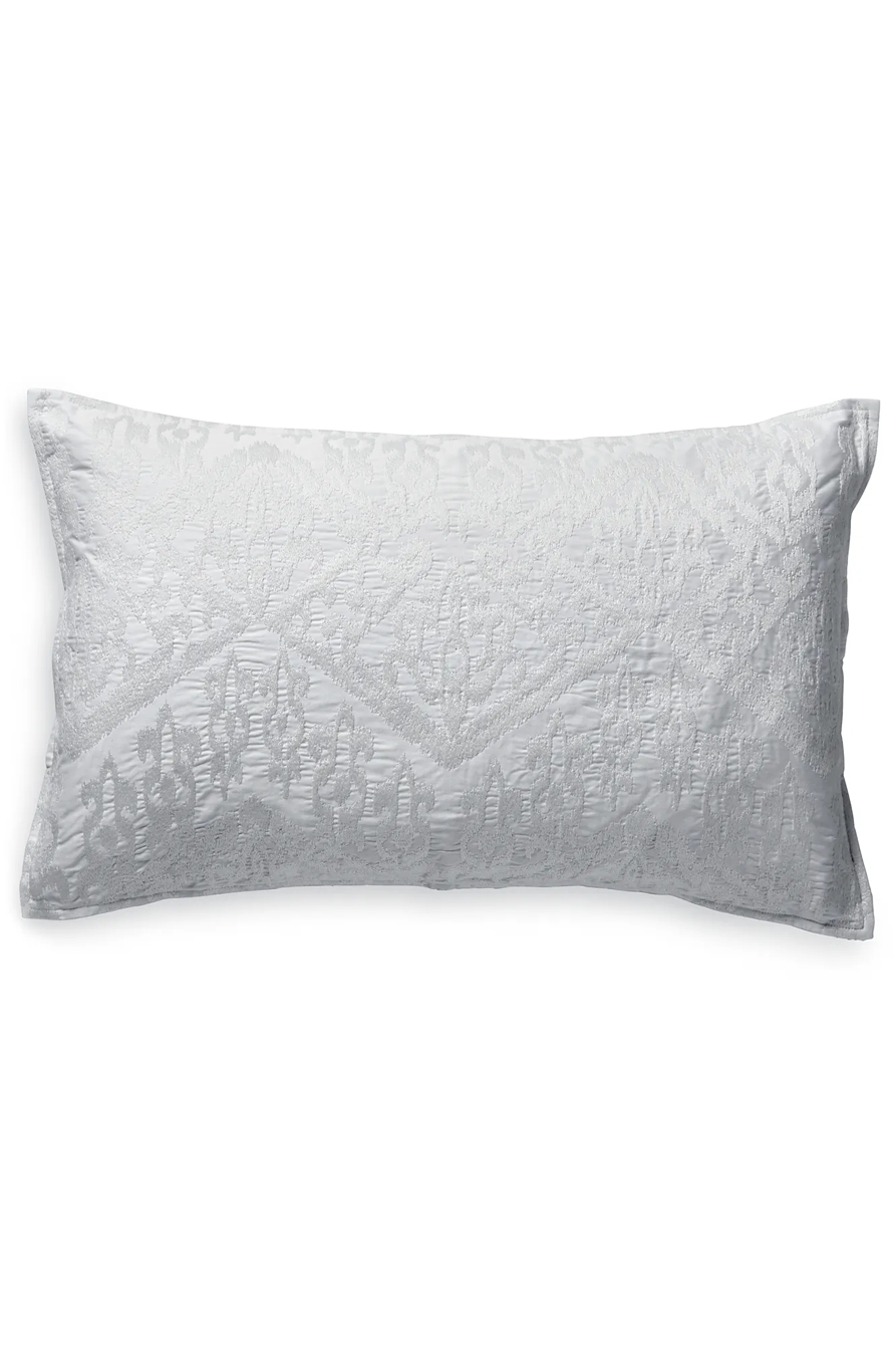 16X26 IKAT EMBROIDERED PILLOW, image 1