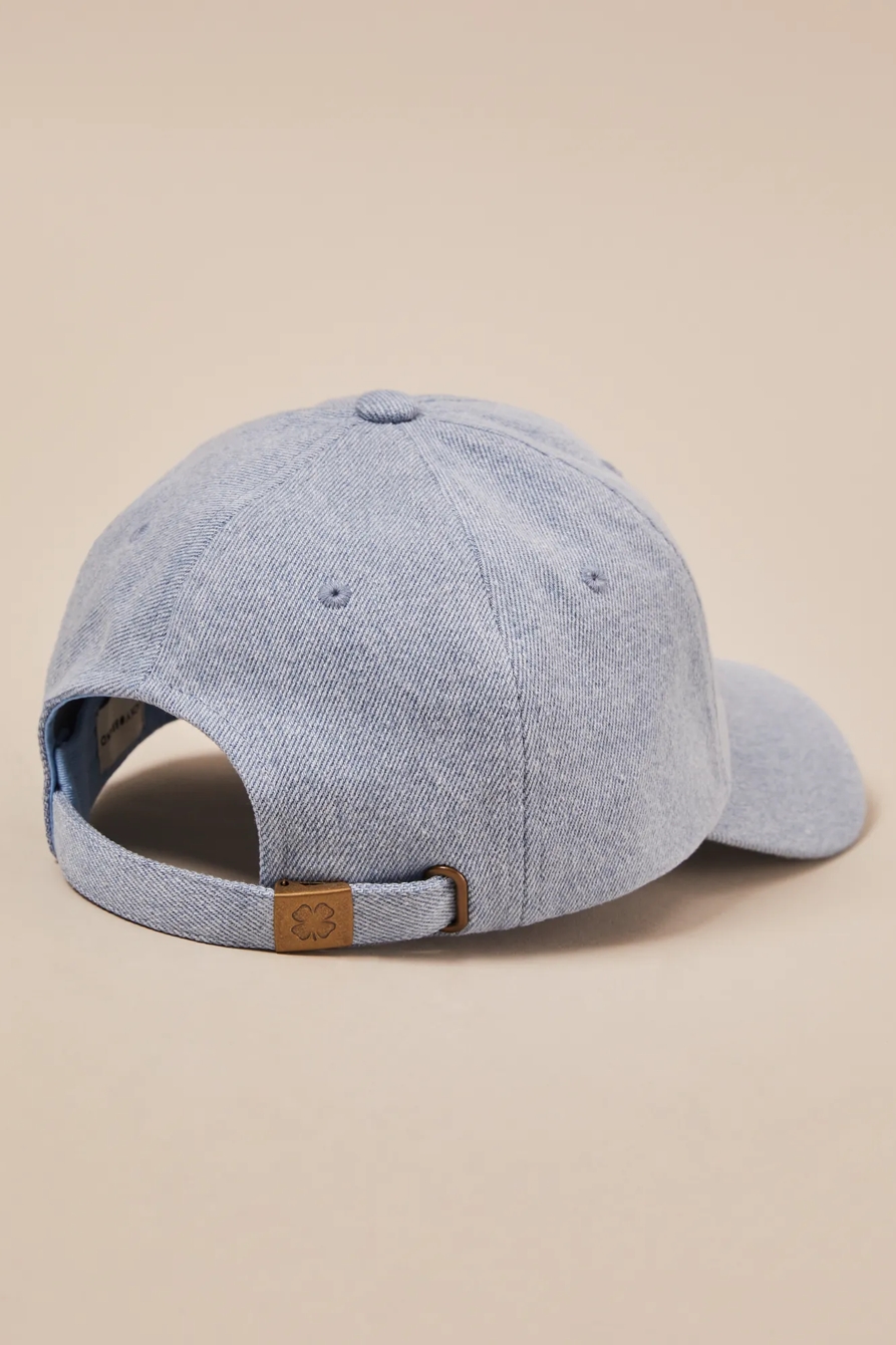 CLOVER DENIM BASEBALL CAP, image 2