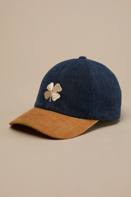DENIM & CORDUROY CLOVER CAP, image 1
