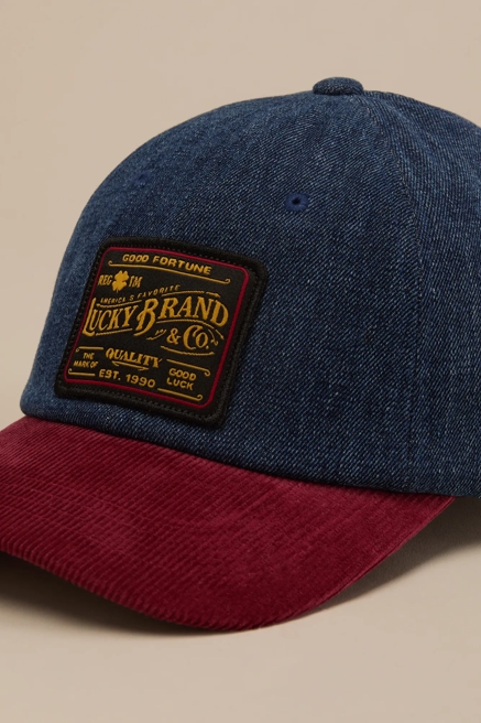 VINTAGE PATCH DENIM AND CORDUROY CAP, image 3