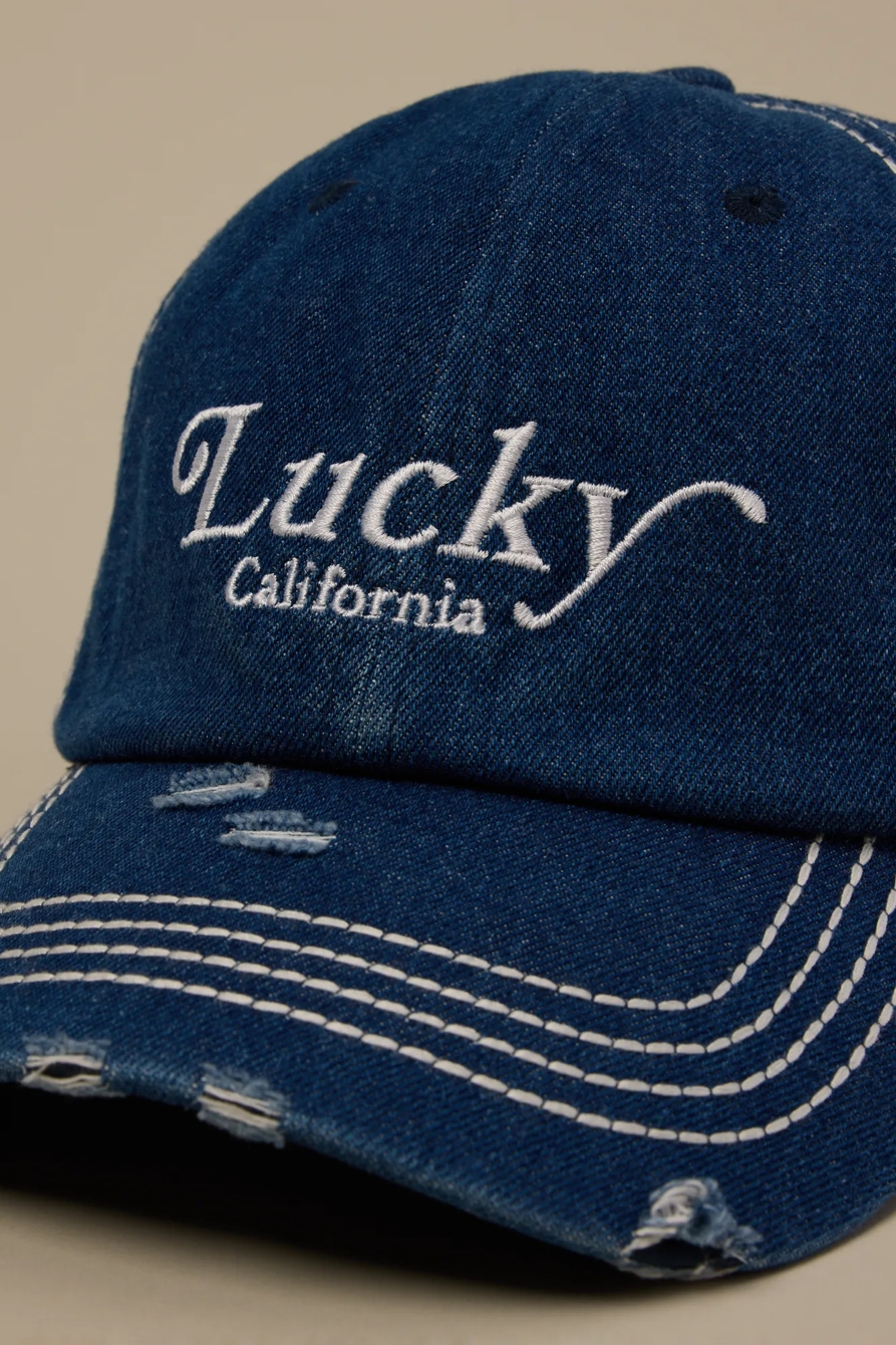 Contrast Stitch Denim Hat, image 2