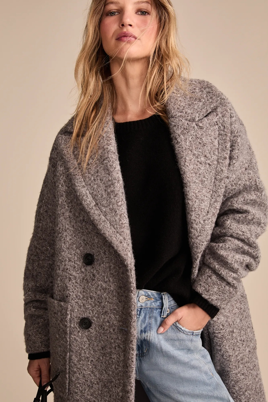 DOUBLE BREASTED BOUCLE COAT, image 2