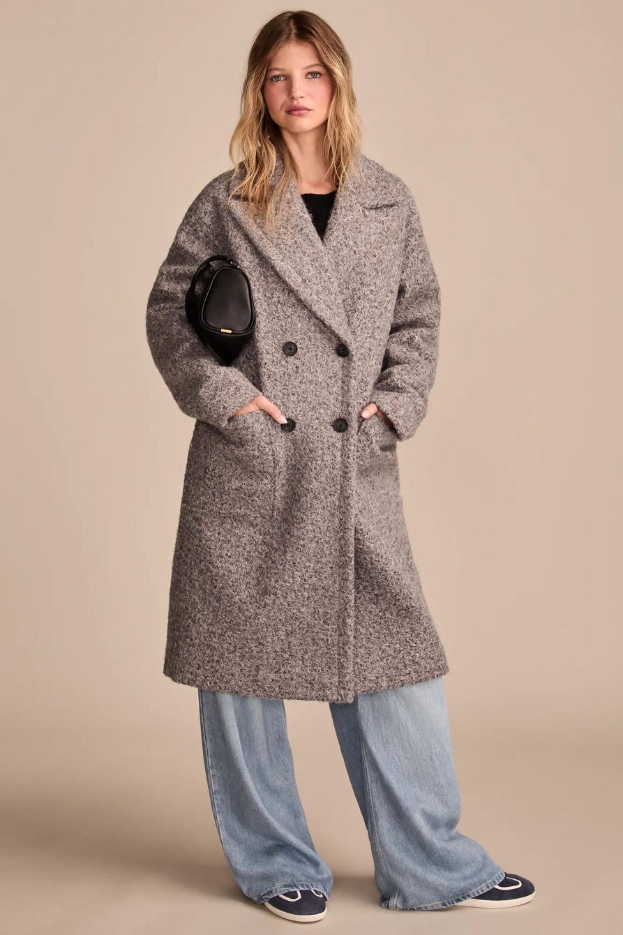 DOUBLE BREASTED BOUCLE COAT, image 3