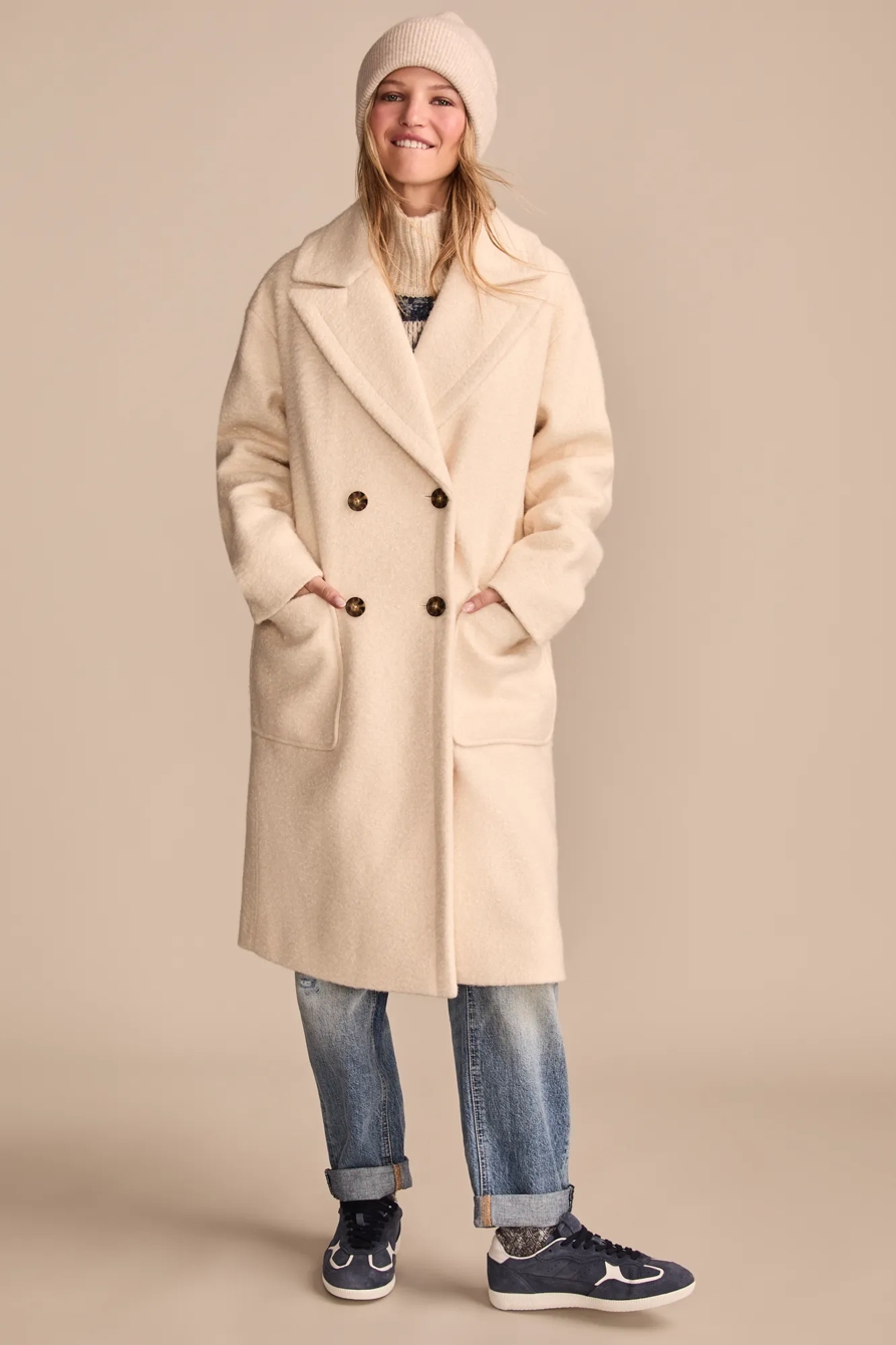 DOUBLE BREASTED BOUCLE COAT, image 2