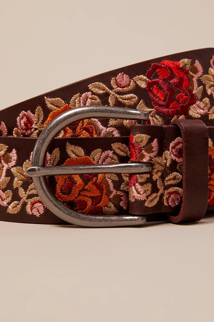 FLORAL EMBROIDERED BELT, image 3