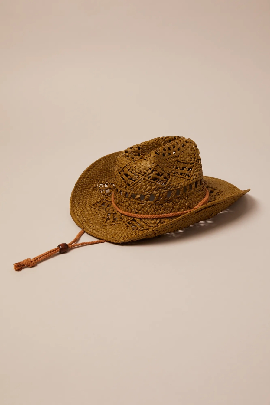 RAFFIA COWBOY STRAP HAT, image 2