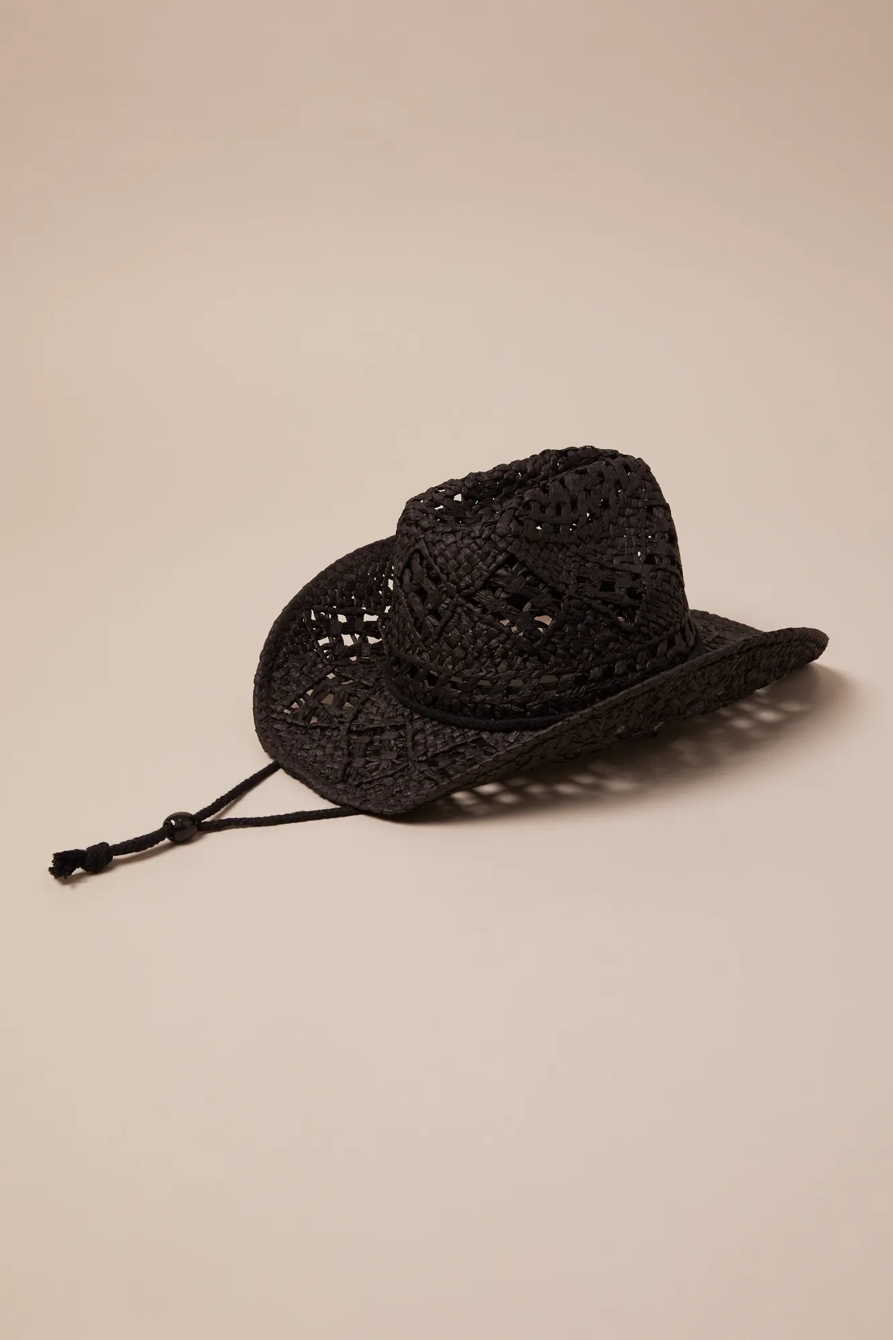 RAFFIA COWBOY STRAP HAT, image 2
