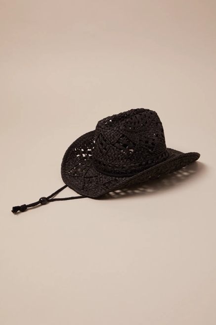RAFFIA COWBOY STRAP HAT, image 2
