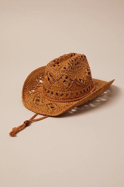 RAFFIA COWBOY STRAP HAT, image 2