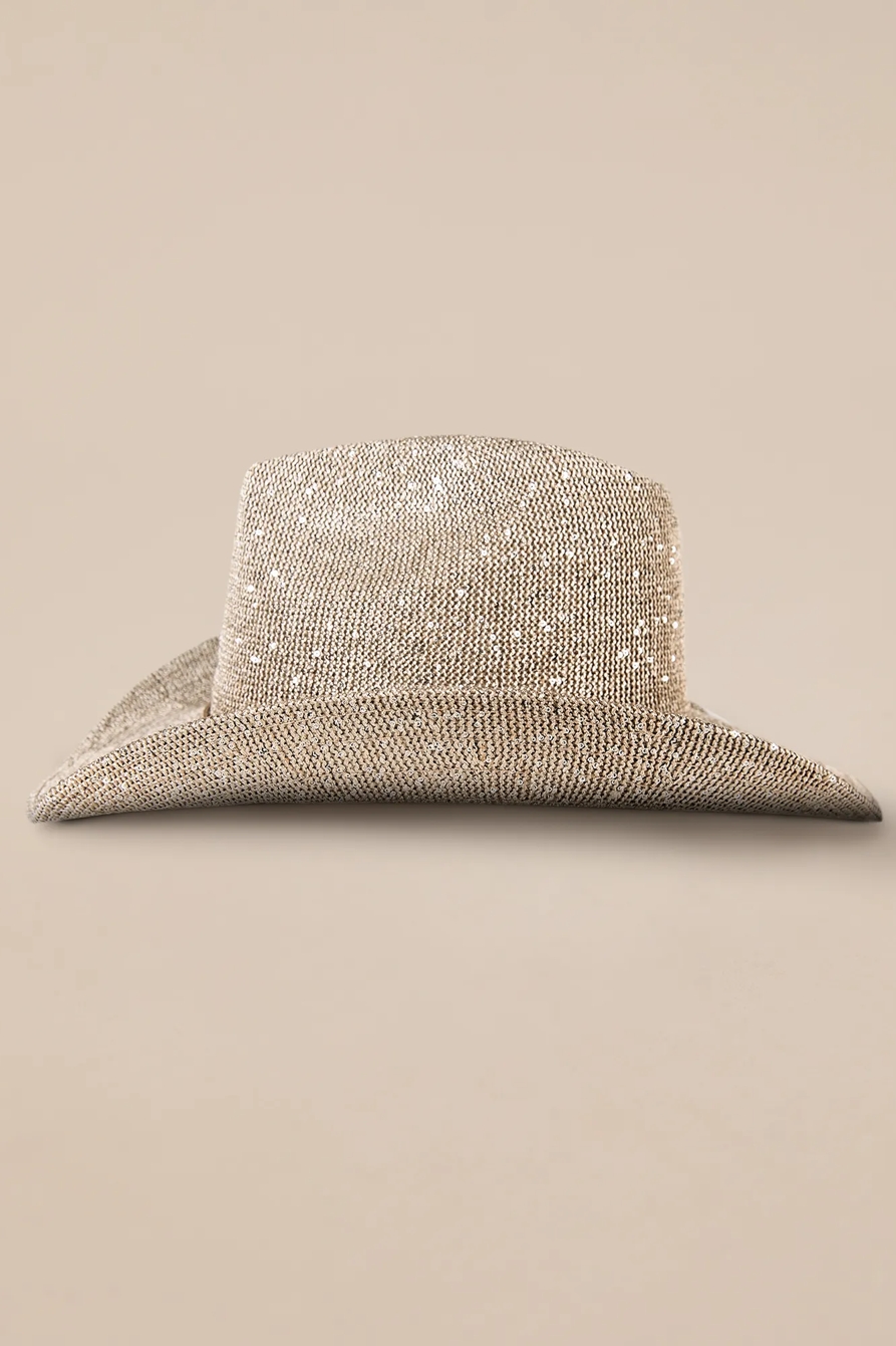Sequin Woven Cowboy Hat, image 3