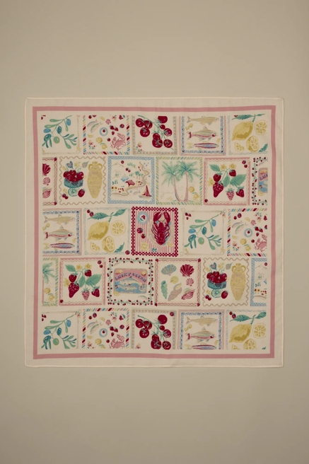 MULTI POSTCARD COTTON BANDANA, image 2