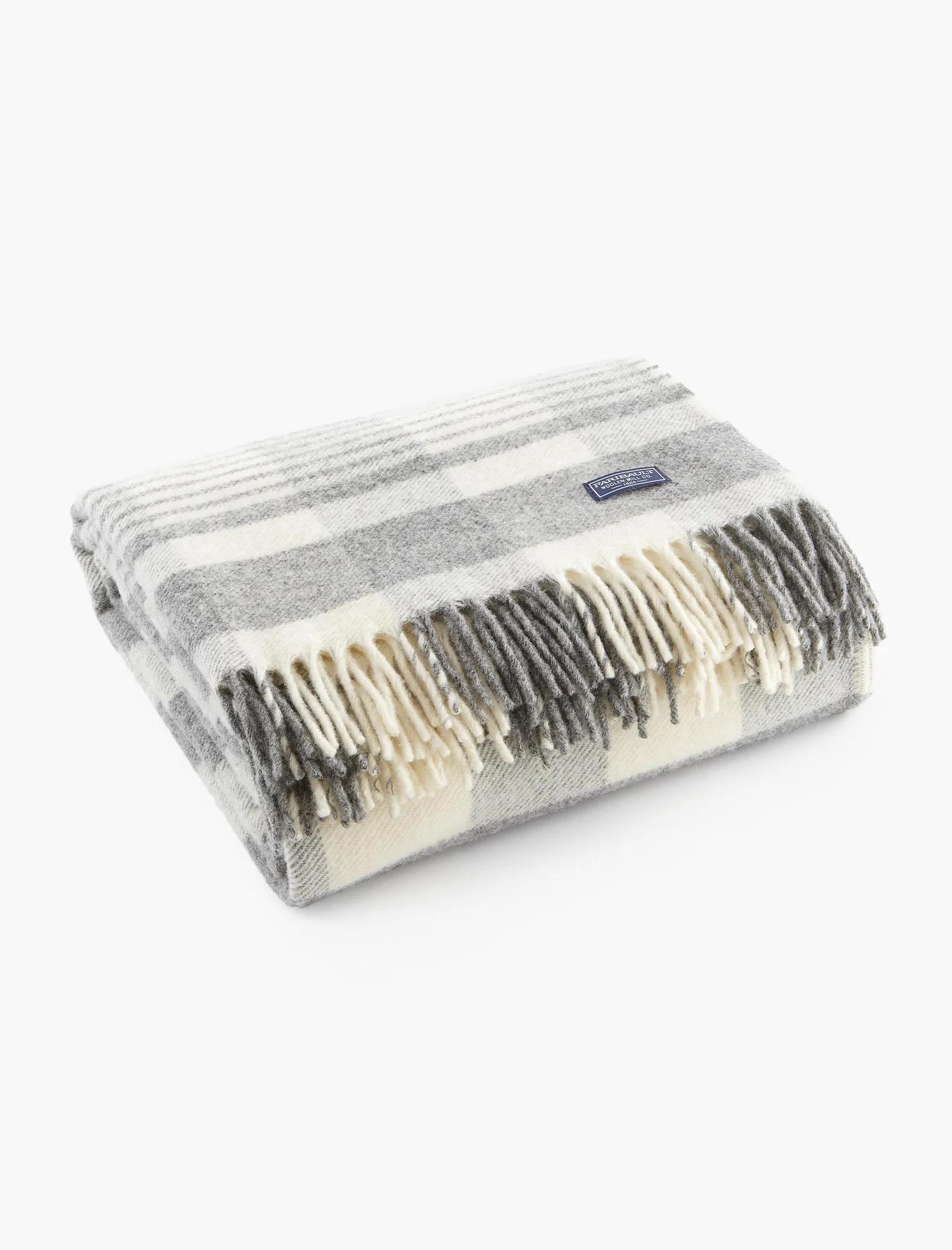 Faribault Plaid Wool Throw Blanket, image 2