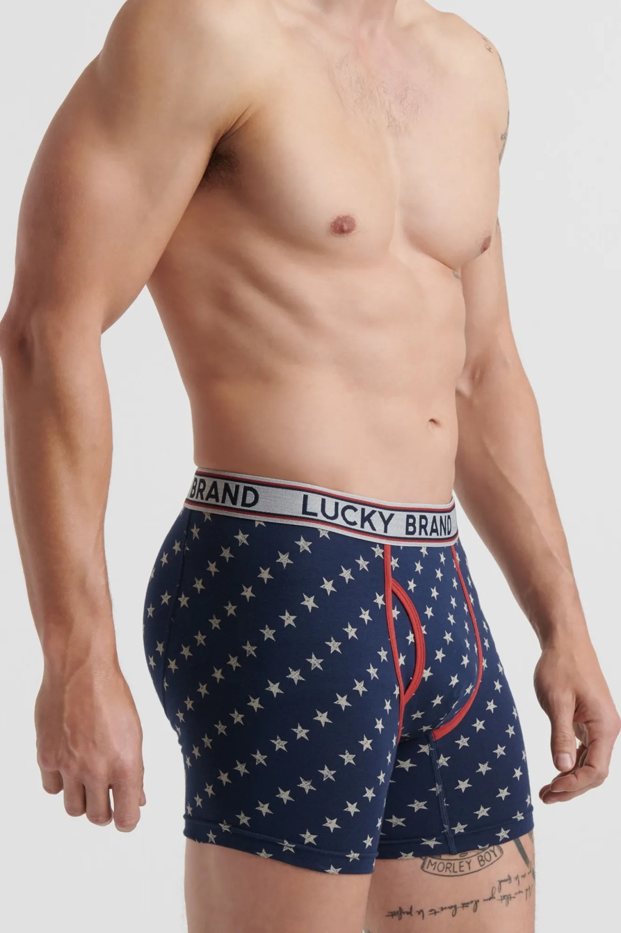 AMERICANA STARS PRINTED 3 PACK BOXERS, image 2