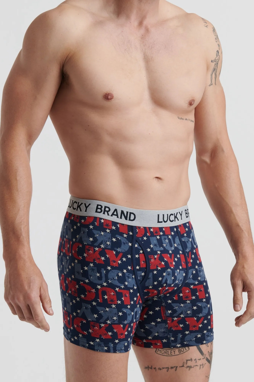 LUCKY BRANDED AMERICANA 3 PACK BOXERS, image 2