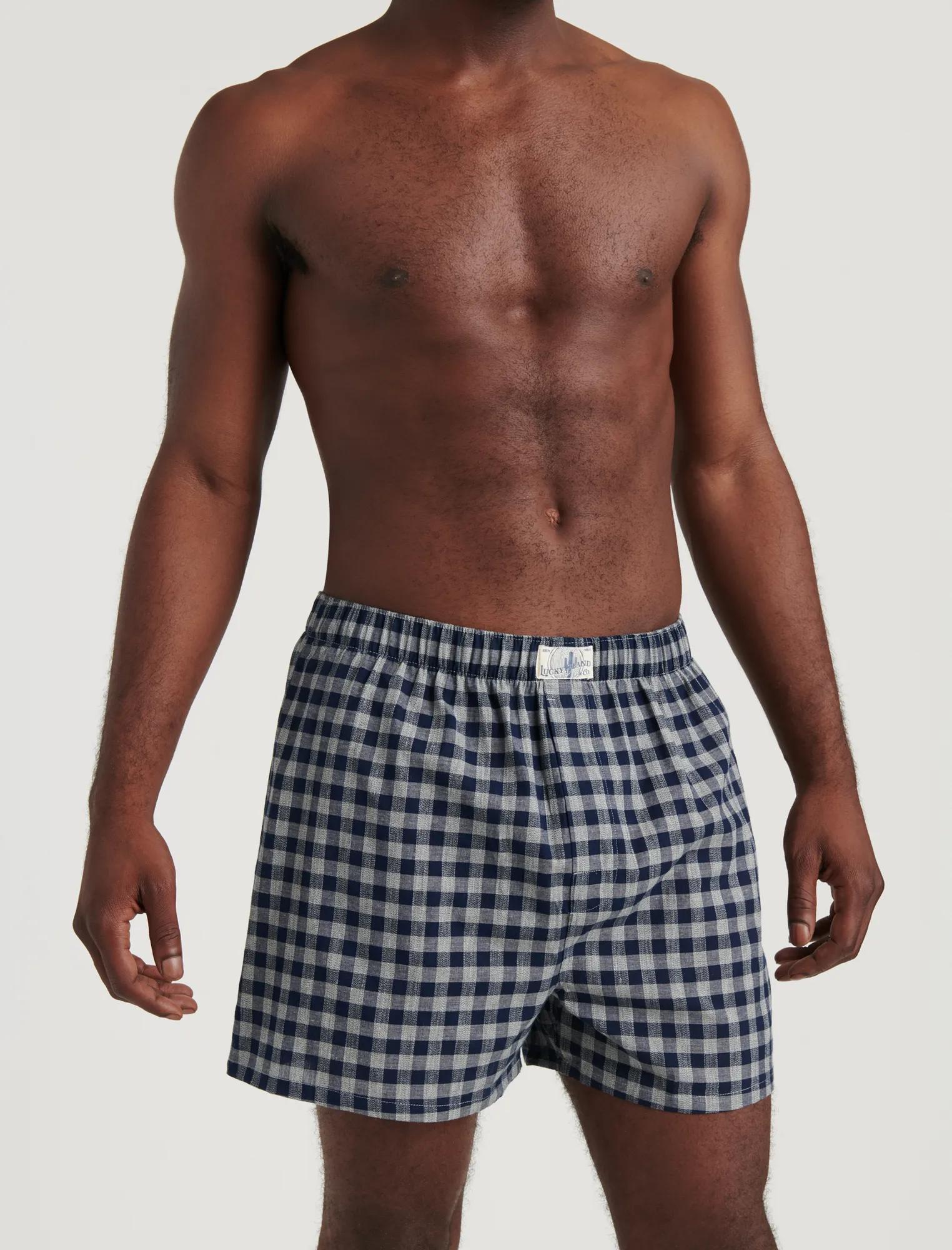 3 PACK WOVEN CHECK BOXERS, image 2