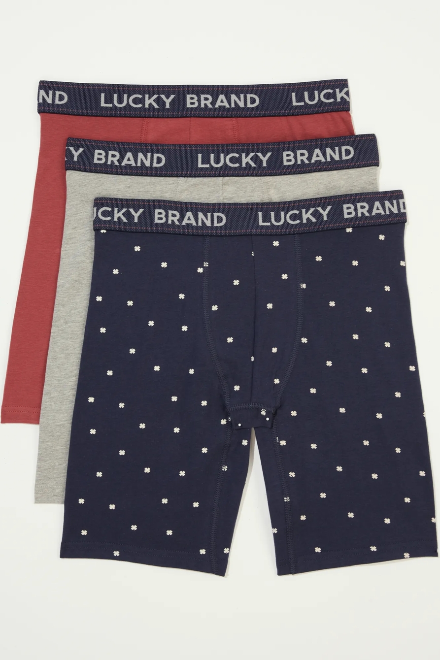 3 PACK STRETCH LONG LEG BOXER BRIEFS, image 1