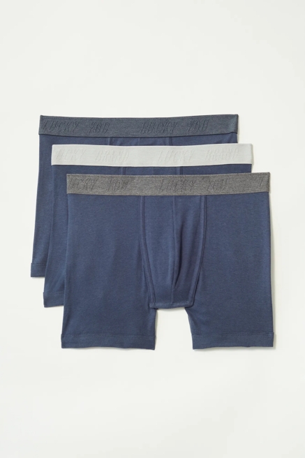 3 PACK COTTON VISCOSE BOXER BRIEFS, image 1