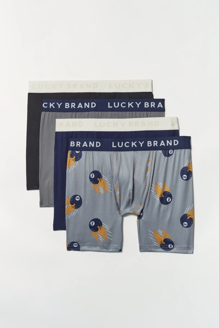 4 PACK ESSENTIAL SOFT BOXER BRIEFS, image 1