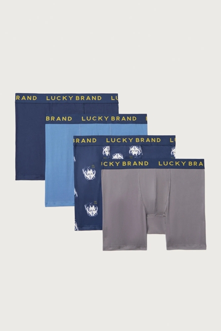 4 PACK ESSENTIAL SOFT BOXER BRIEFS, image 1