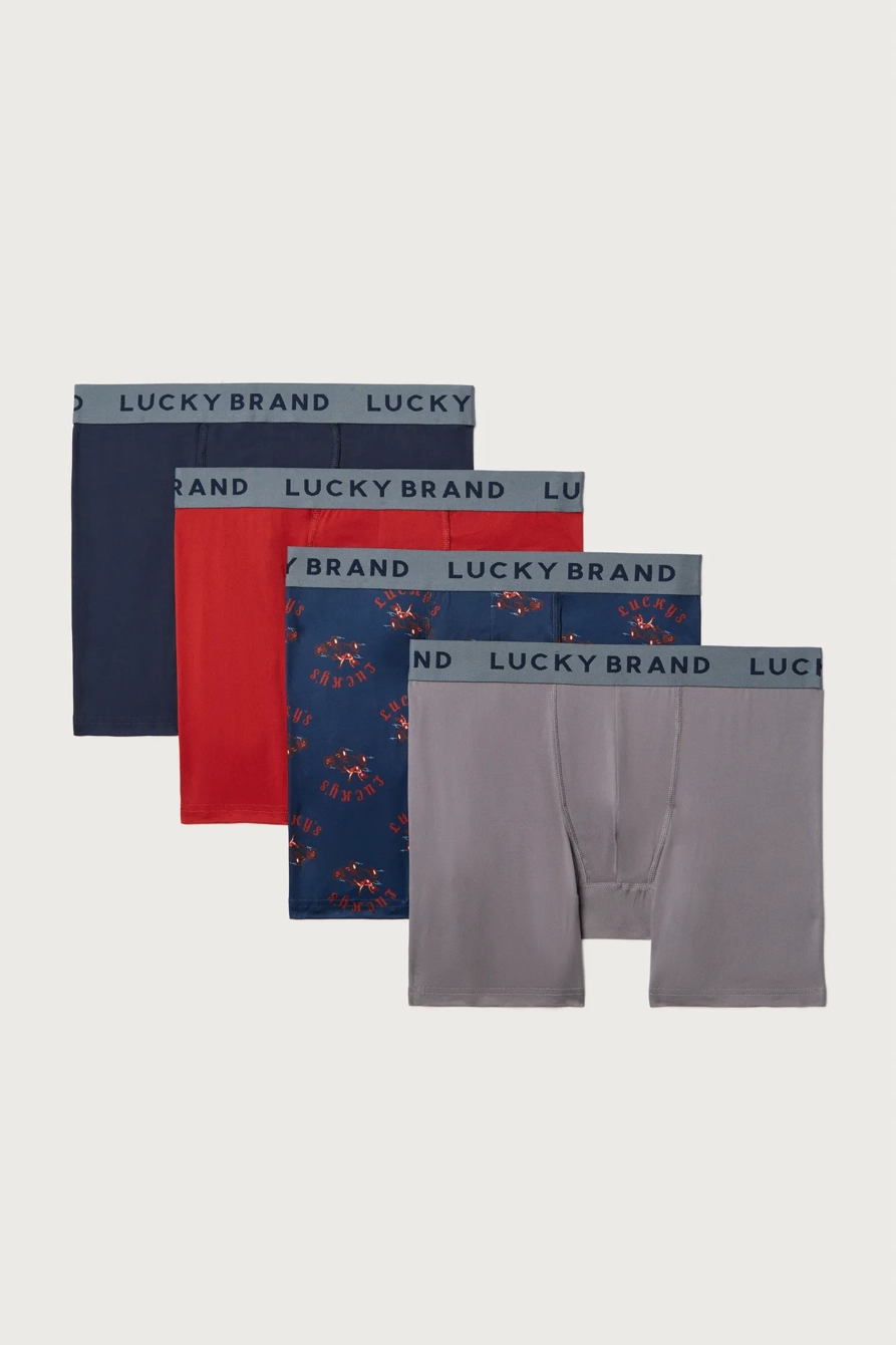 4 PACK ESSENTIAL SOFT BOXER BRIEFS