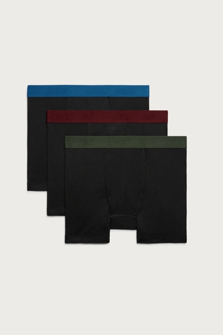 3 PACK COTTON VISCOSE BOXER BRIEFS, image 1