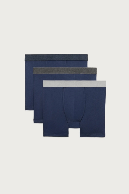 3 PACK COTTON VISCOSE BOXER BRIEFS, image 1