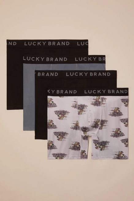 4 PACK ESSENTIAL SOFT BOXER BRIEFS, image 1