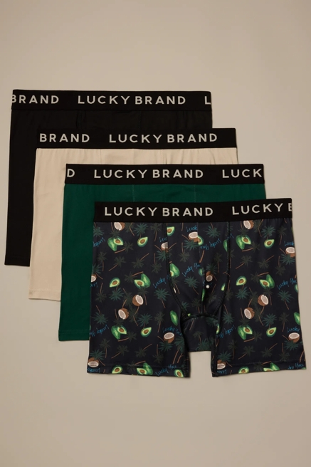 4 PACK ESSENTIAL SOFT BOXER BRIEFS, image 1