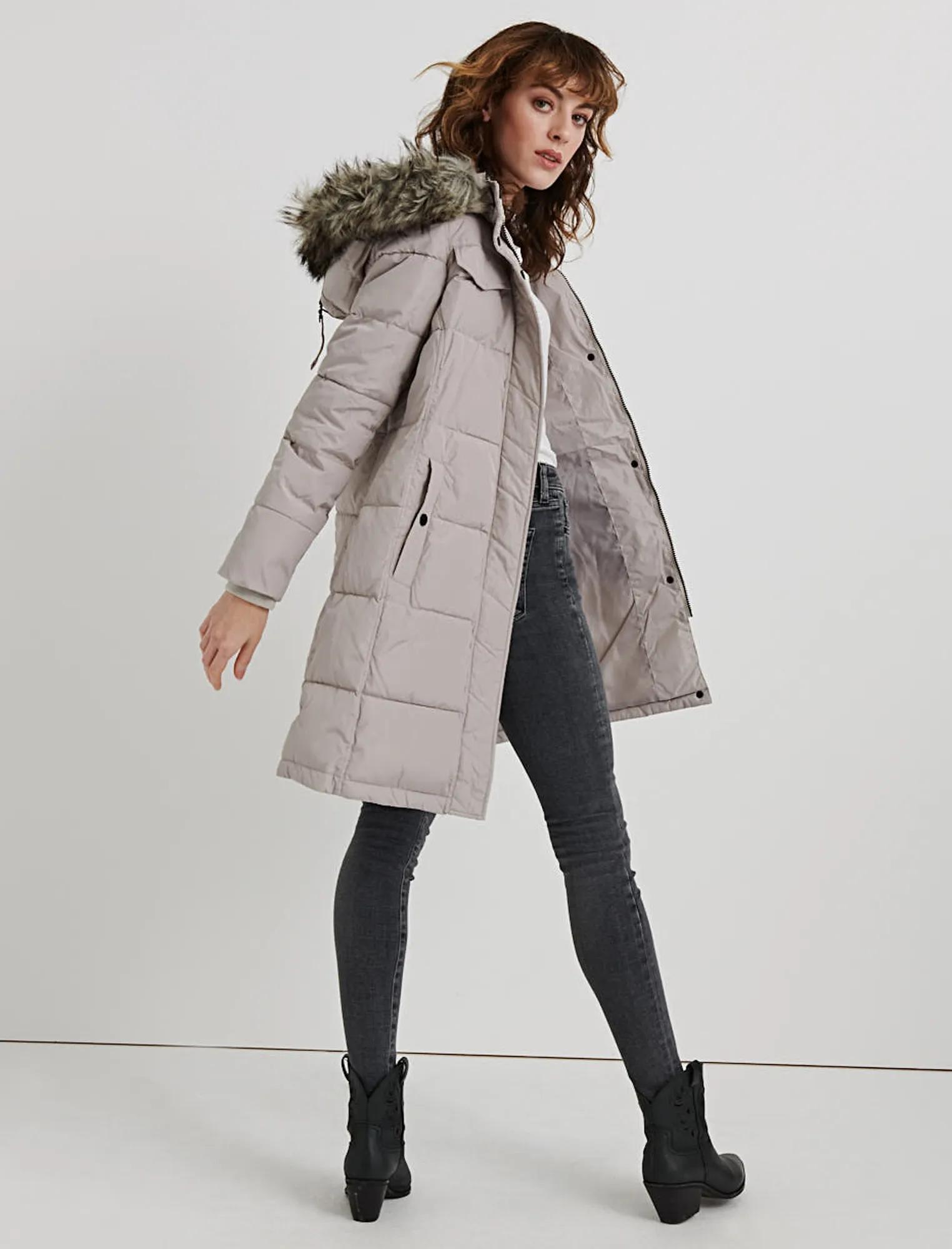 FAUX FUR HOODED PUFFER JACKET, image 3