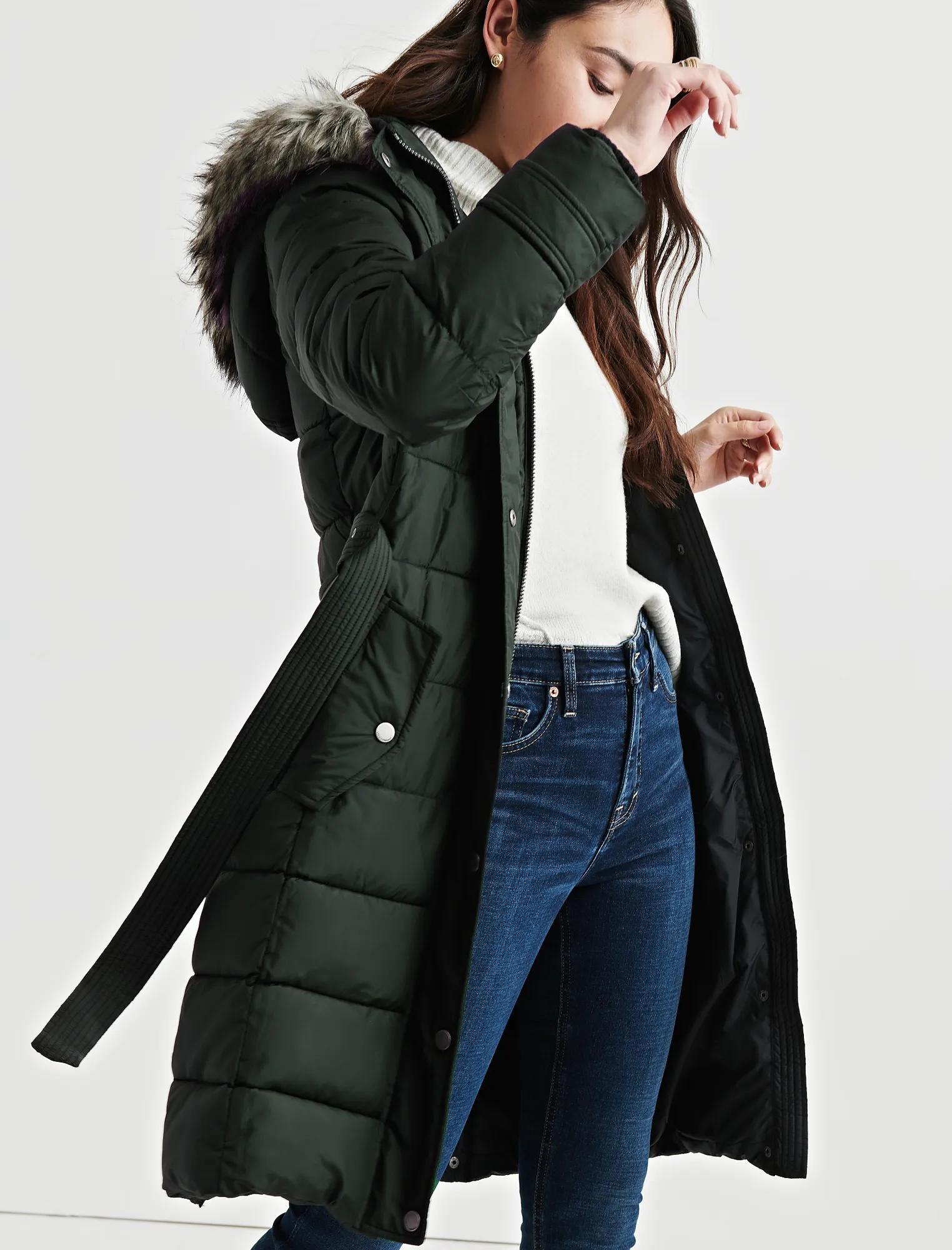 LONG PUFFER COAT, image 1