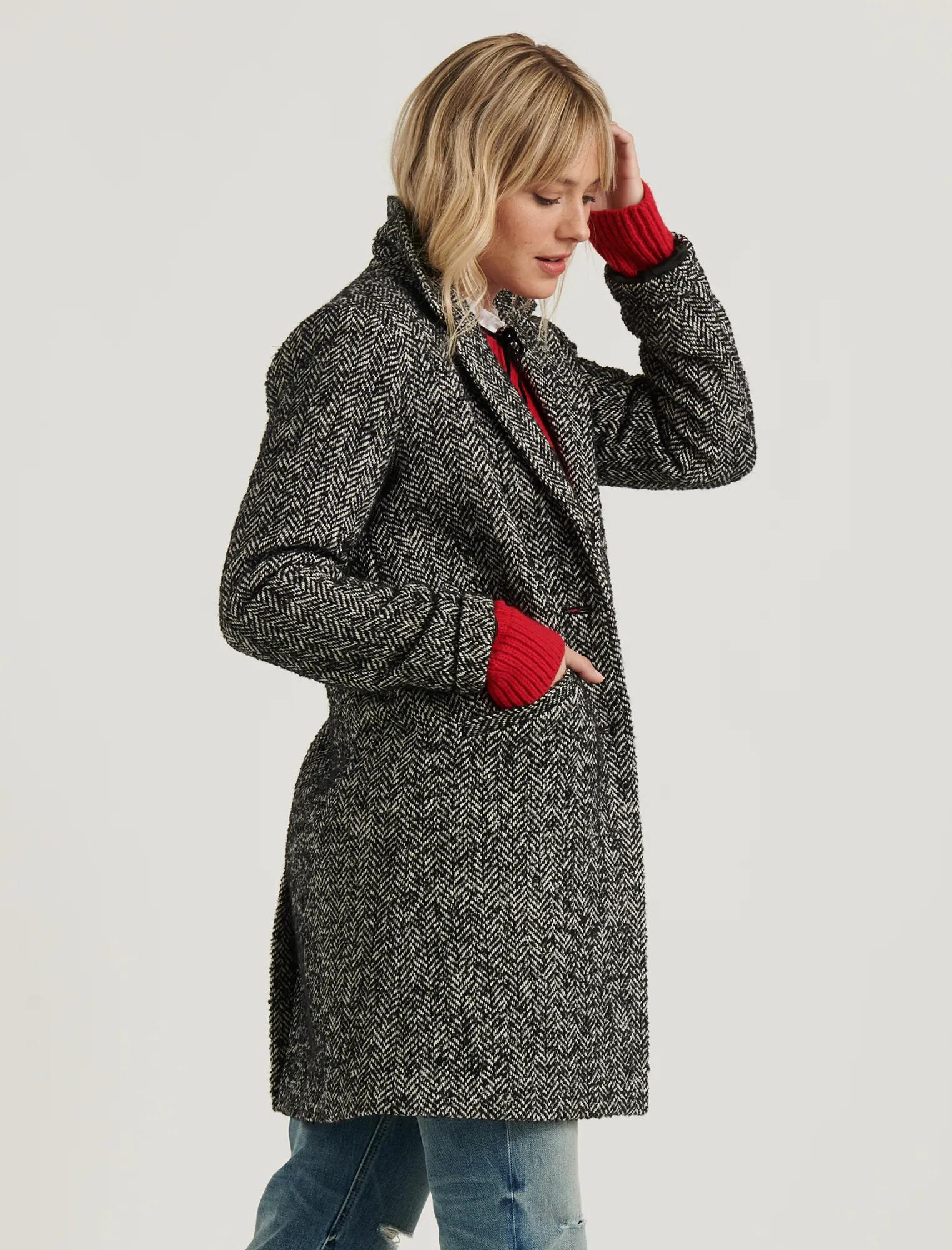 WOOL HERRINGBONE COAT, image 3