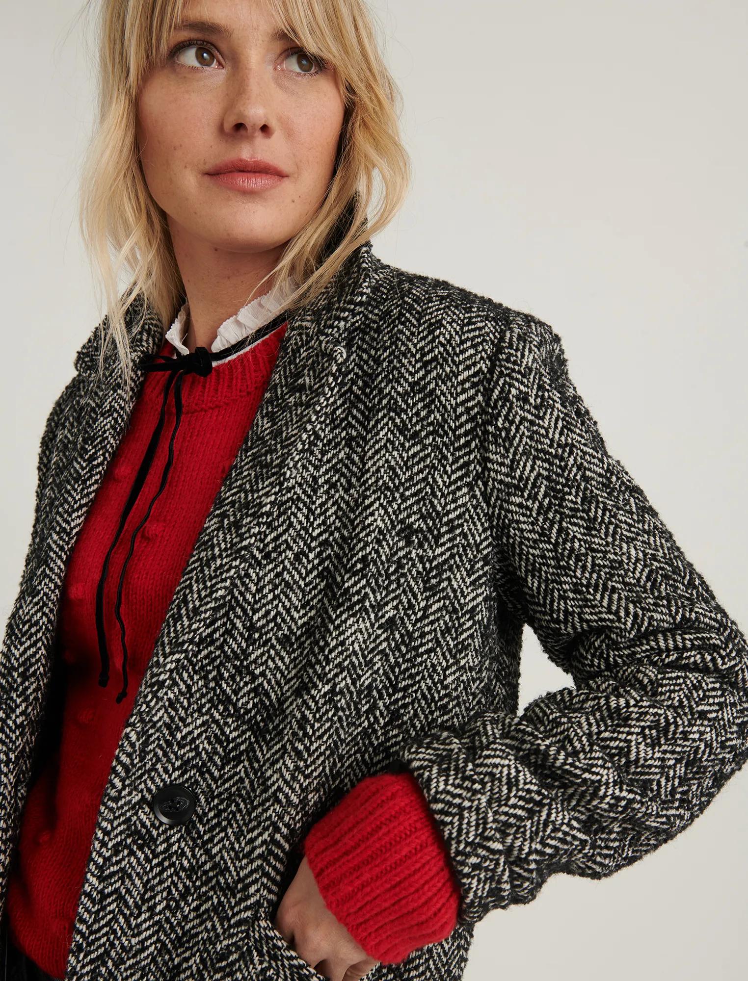 WOOL HERRINGBONE COAT, image 5