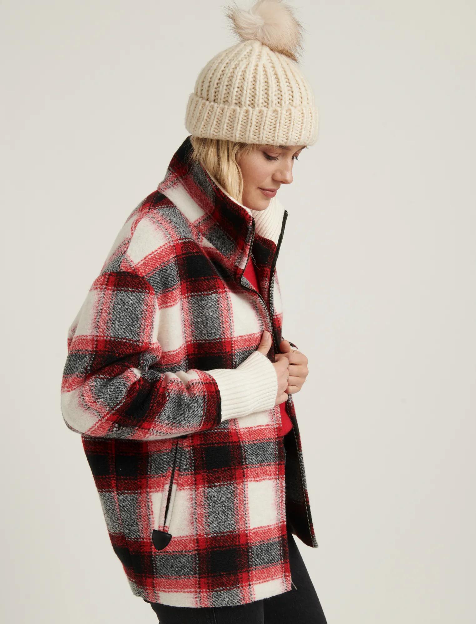 PLAID WOOL ZIP JACKET, image 3