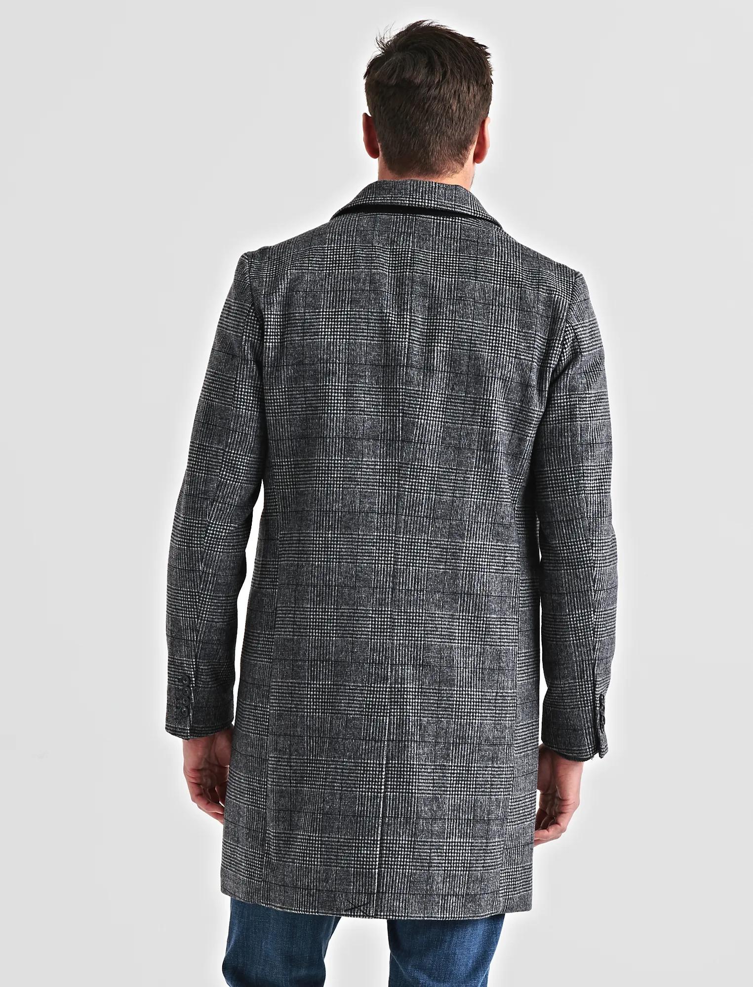 Wool Blend Plaid Car Coat, image 3