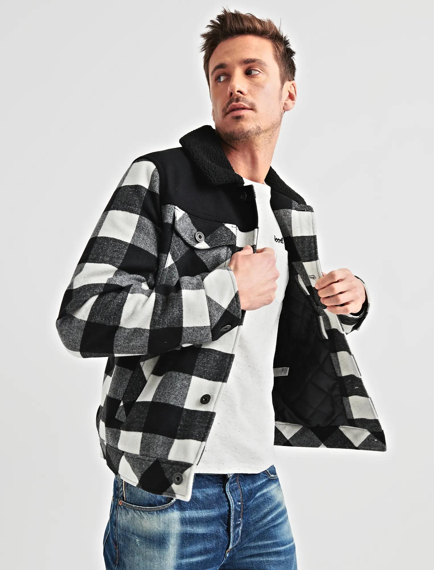 PLAID SHERPA TRUCKER JACKET, image 1