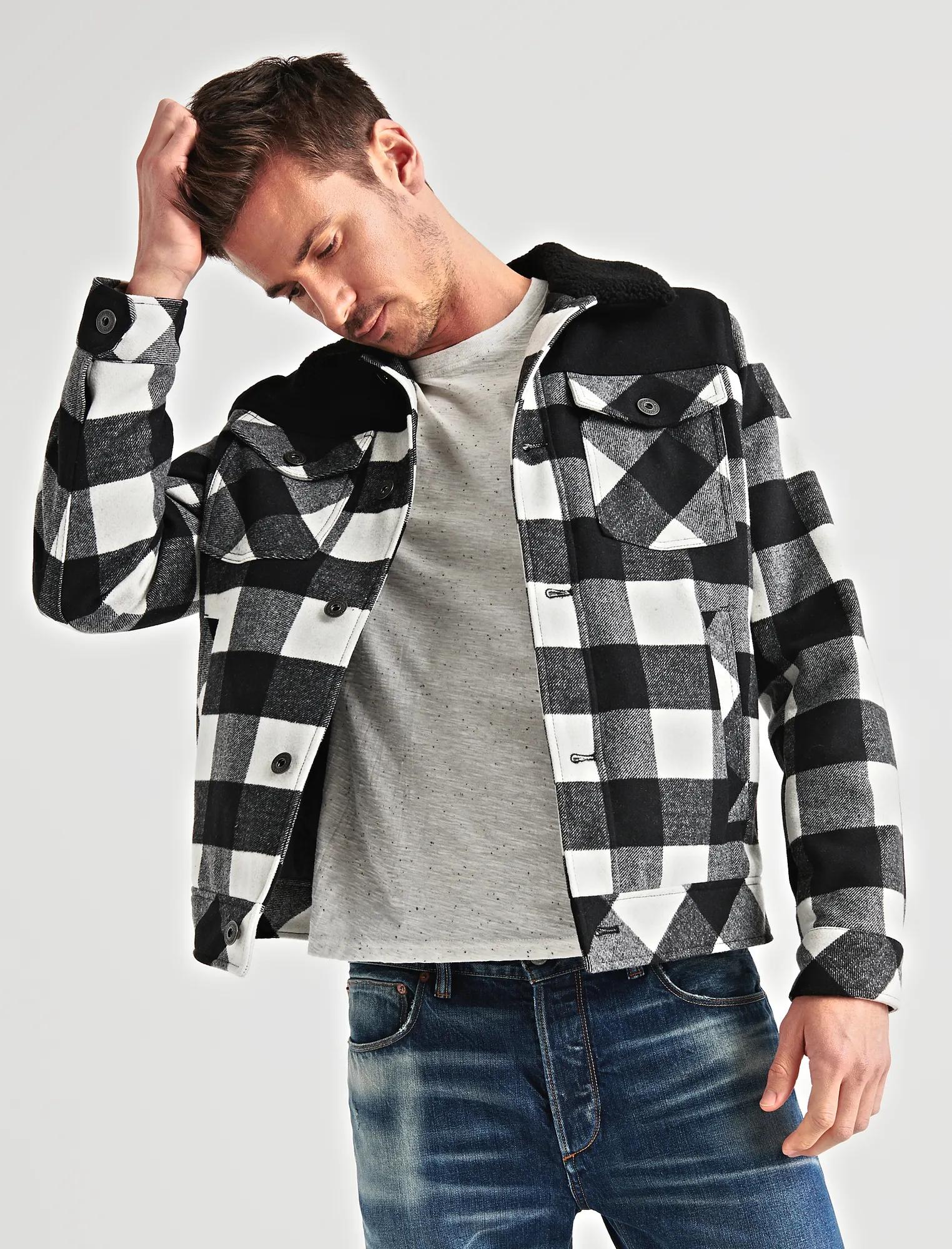 PLAID SHERPA TRUCKER JACKET, image 2