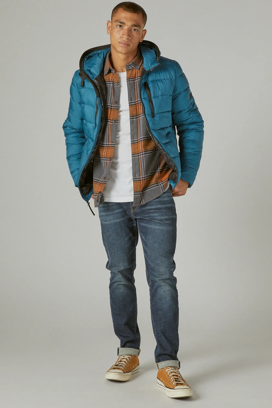 NYLON HOODED QUILTED PUFFER JACKET, image 2
