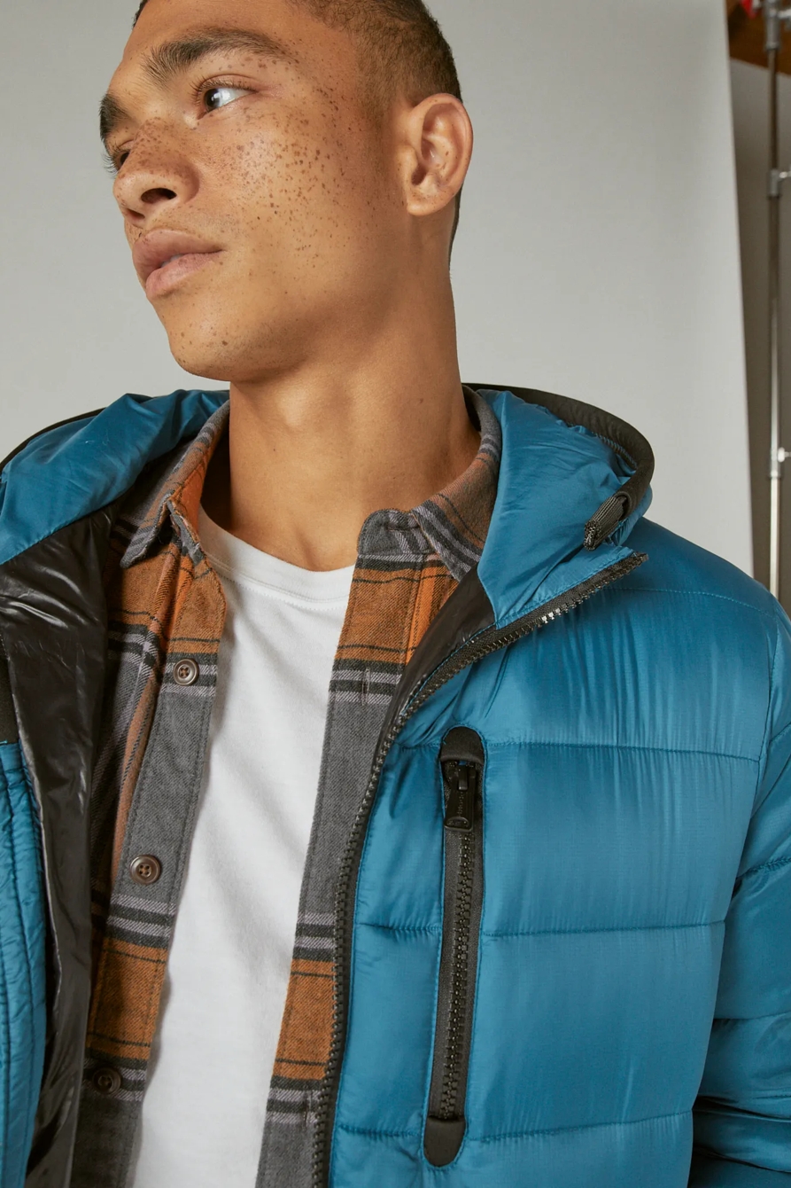 NYLON HOODED QUILTED PUFFER JACKET, image 5