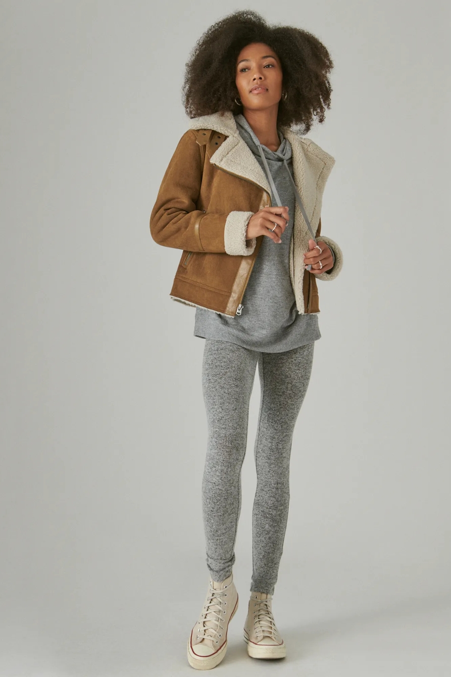 MOTO FAUX SHEARLING JACKET, image 2