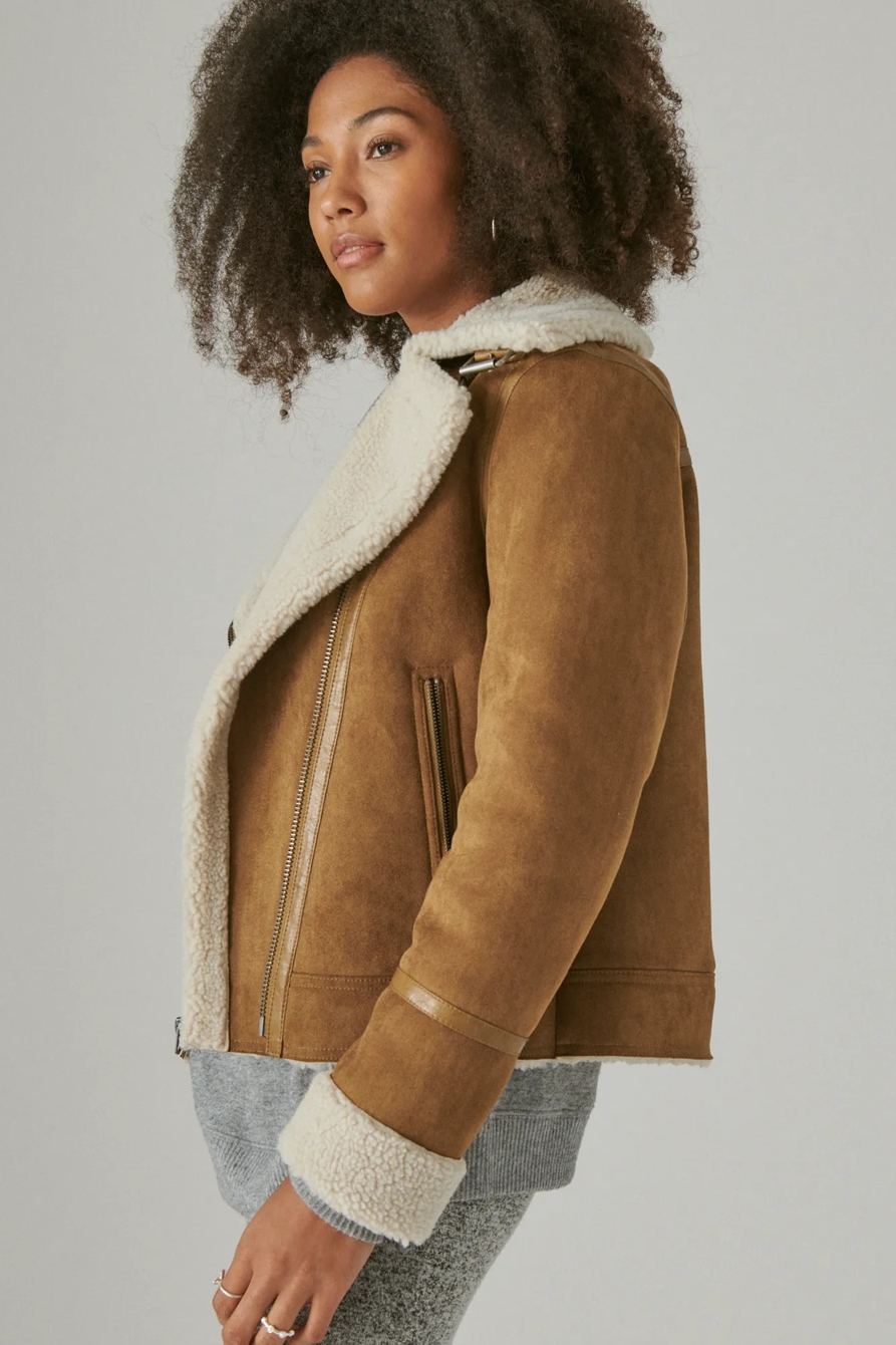 MOTO FAUX SHEARLING JACKET, image 3