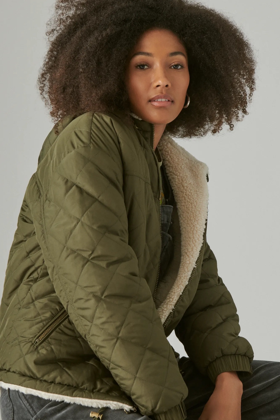 REVERSIBLE FAUX SHERPA JACKET, image 11