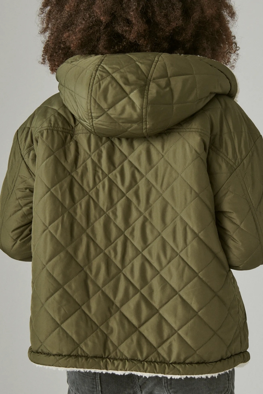 REVERSIBLE FAUX SHERPA JACKET, image 7