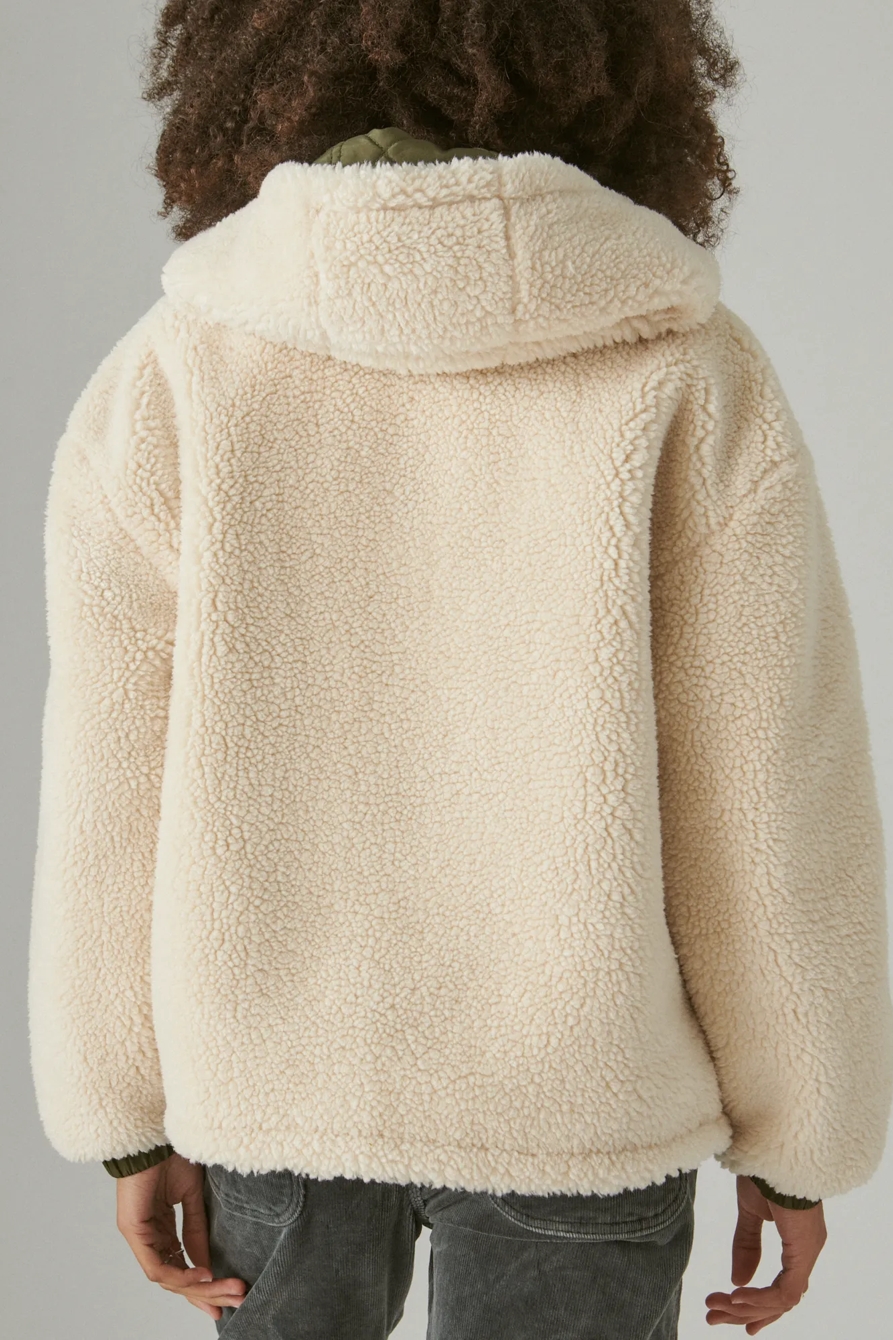 REVERSIBLE FAUX SHERPA JACKET, image 8