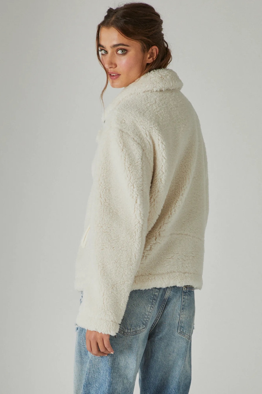 FAUX SHEARLING MOTO JACKET, image 2