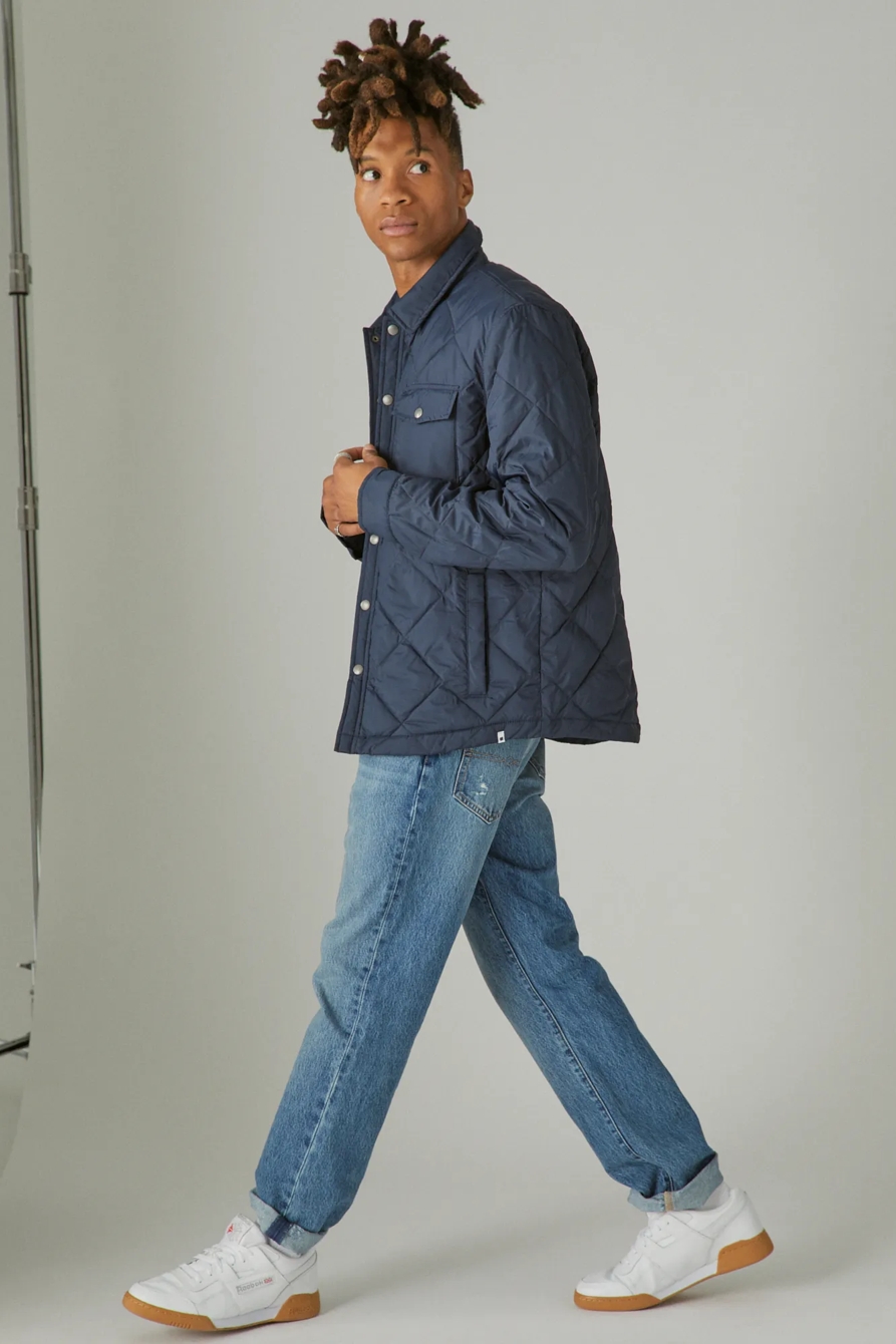 NYLON QUILTED PUFFER SHIRT JACKET, image 4