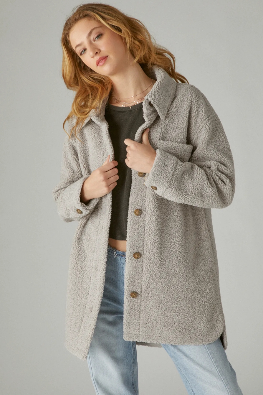FAUX SHEARLING SHIRT JACKET, image 2