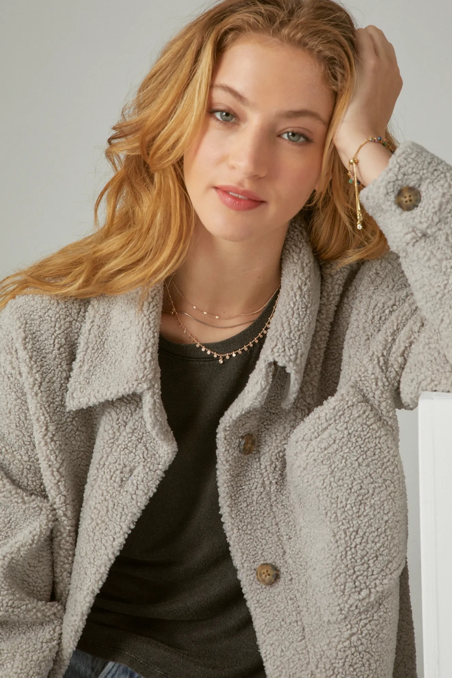 FAUX SHEARLING SHIRT JACKET, image 4