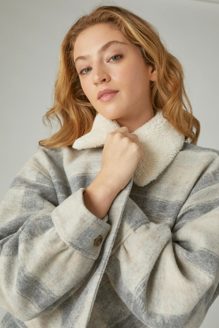 OVERSIZED PLAID SHIRT JACKET, image 4